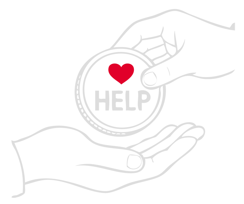 The hand that passes the coin